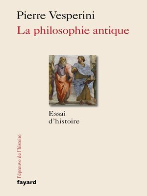 cover image of La Philosophie antique